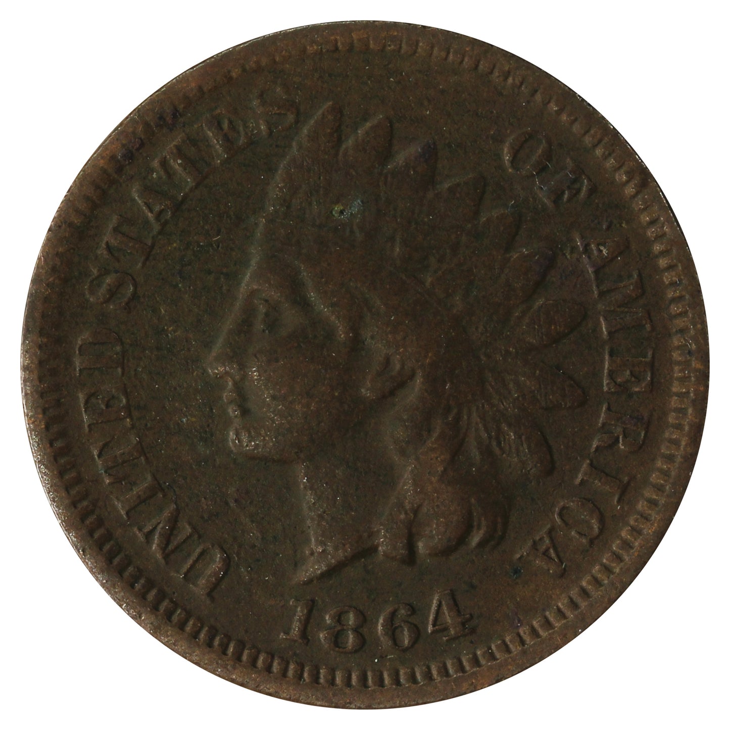 1864 Var. 3 With L USA Cent VG-F (VG-10) $