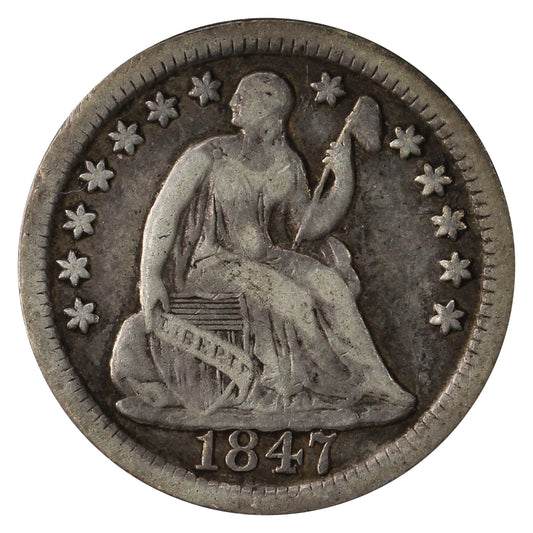 1847 USA Half Dime F-VF (F-15) $