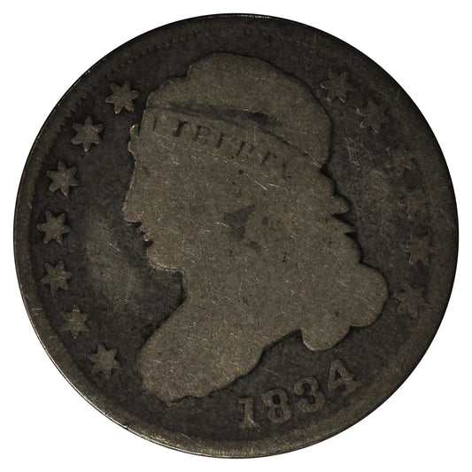 1834 Large 4 USA Dime Good (G-4) $