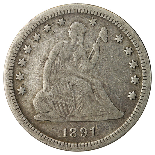 1891 USA Quarter VG-F (VG-10) $