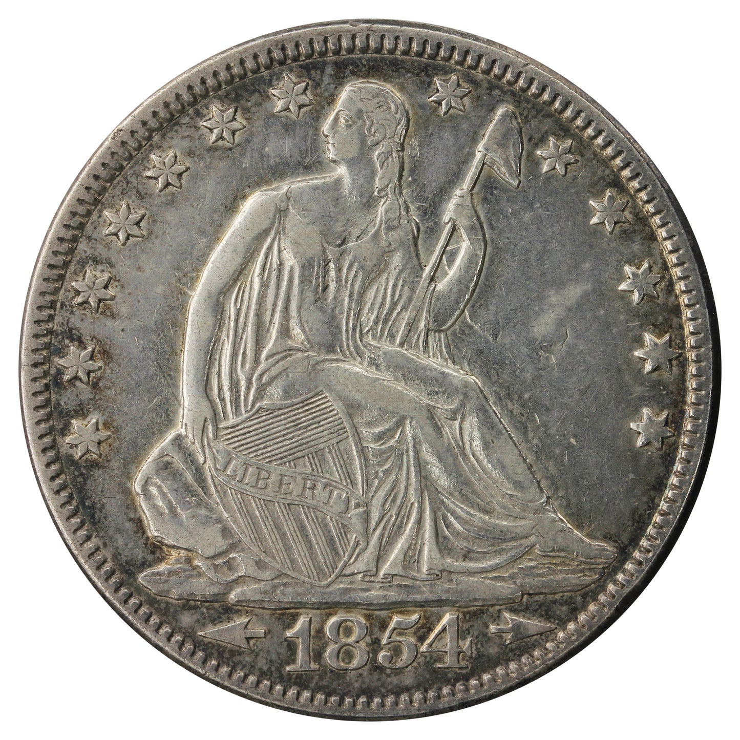 1854 USA Half Dollar EF-AU (EF-45) $