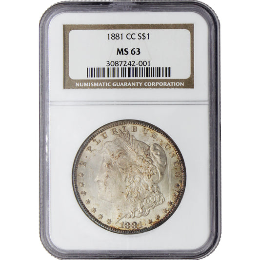 1881 CC USA Dollar NGC Certified MS-63