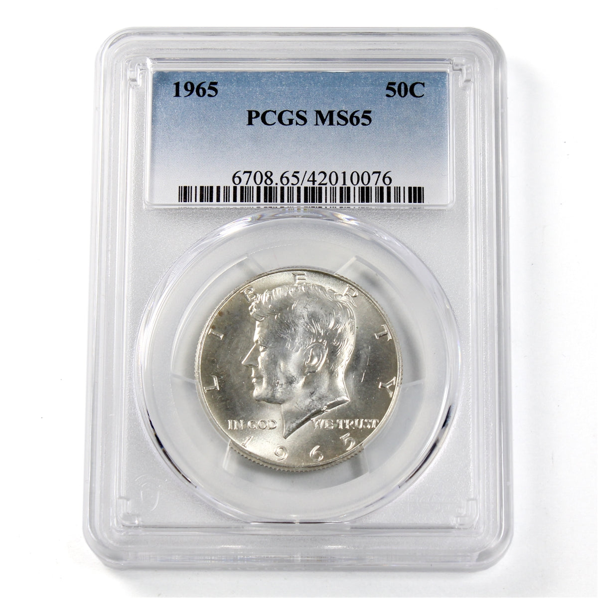 1965 USA Half Dollar PCGS Certified MS-65