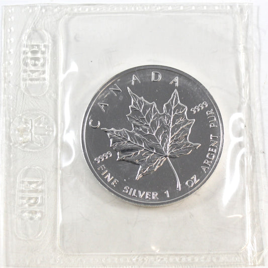 SALE! 1996 Canada $5 1oz Silver Maple Leaf SEALED (No Tax) May be lightly toned