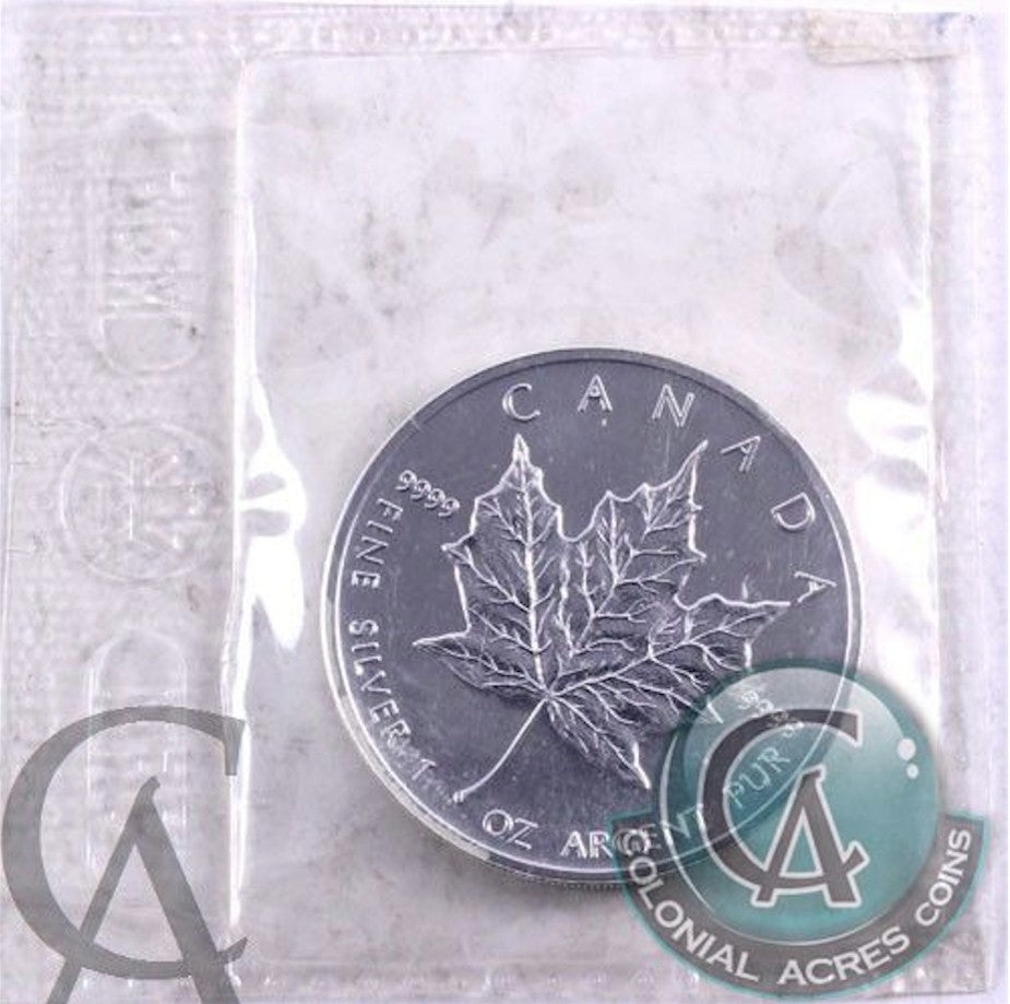 2005 Canada 1oz Silver Maple Leaf SEALED (No Tax) May be lightly toned