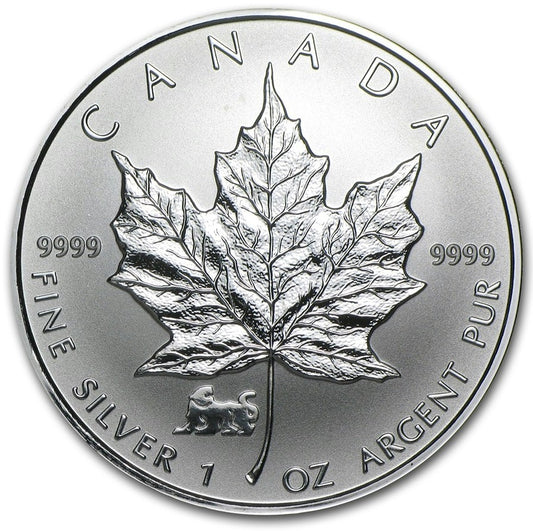 1998 Canada Tiger Privy 1oz Silver Maple Leaf (TAX Exempt)