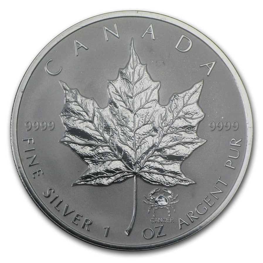 2004 Canada $5 Cancer Privy Silver Maple Leaf (TAX Exempt)