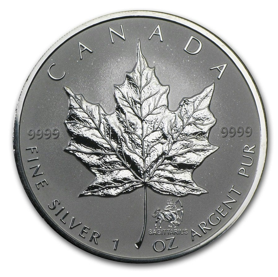 2004 Canada Sagittarius Privy Silver Maple Leaf (TAX Exempt) Lightly Toned