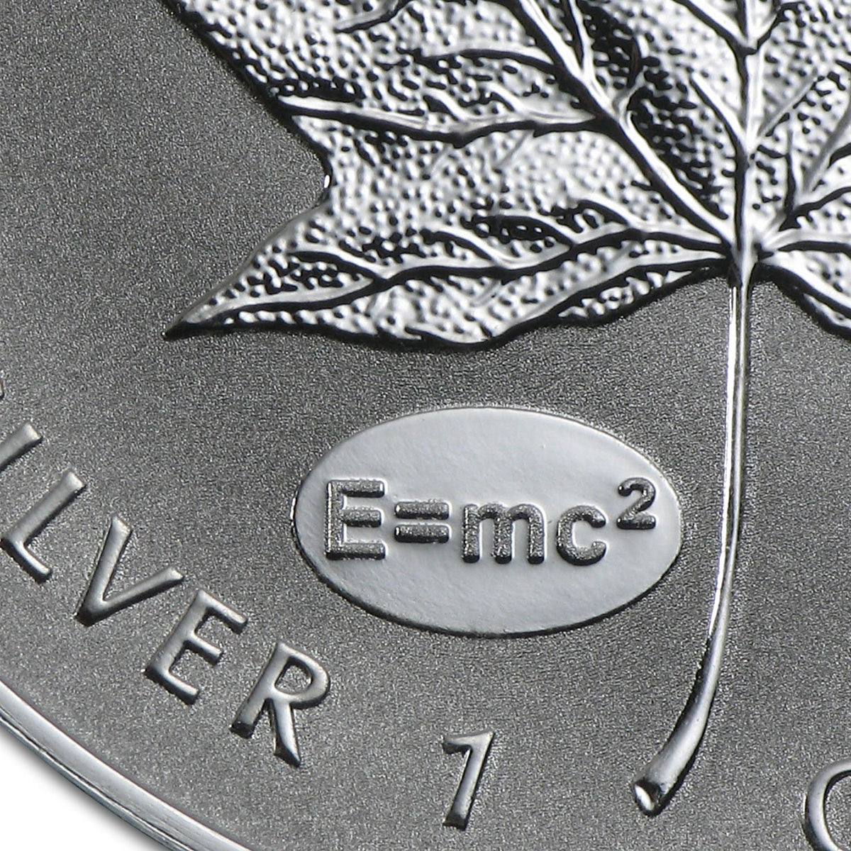 2015 Canada $5 E=mc2 Einstein Privy 1oz Silver Maple Leaf (No Tax) Light toning