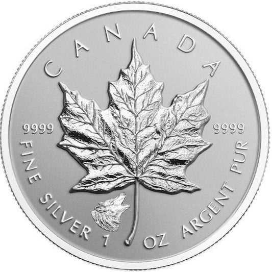 2016 $5 Canada Wolf Privy $5 Silver Maple Leaf (No Tax)