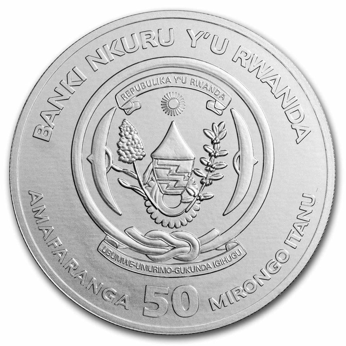 2024 Rwanda 50 RWF Francs Lunar Year of the Dragon 1oz. .999 Silver (No Tax)