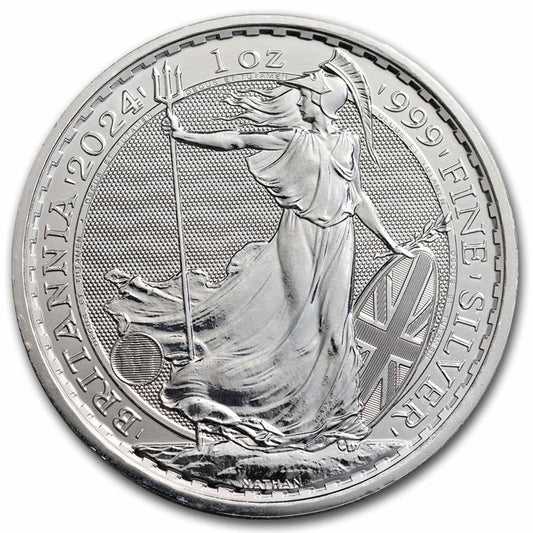 2024 Great Britain 2-Pound Britannia 1oz. .999 Silver (No Tax) - King Charles III