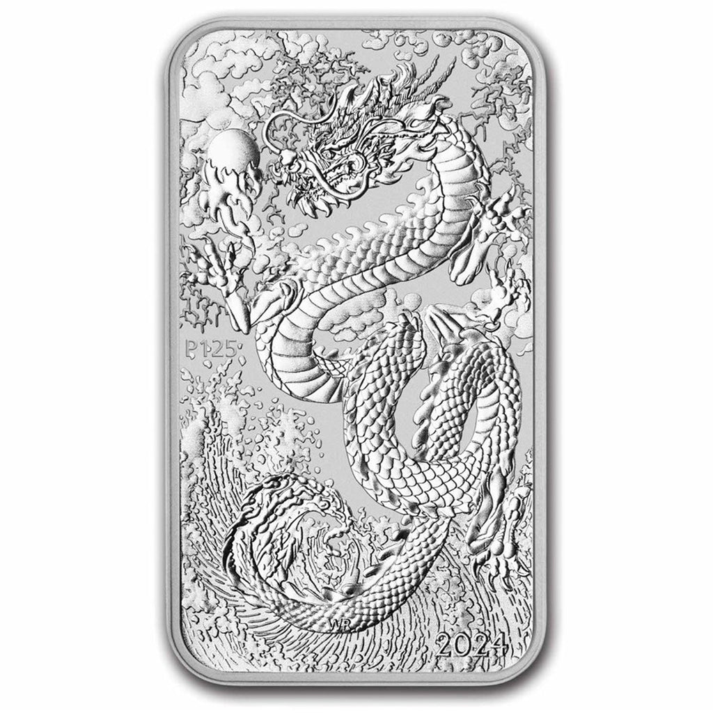 2024 Australia $1 Dragon Bar 1oz .9999 Silver (No Tax)