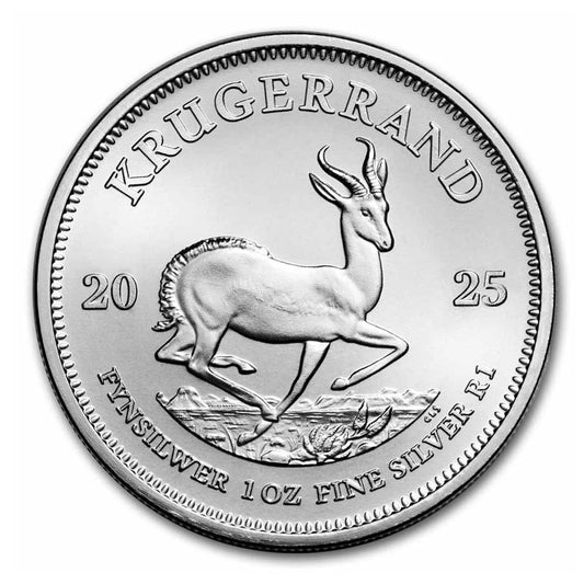 2025 South Africa 1 Rand Krugerrand 1oz. .999 Silver (No Tax)