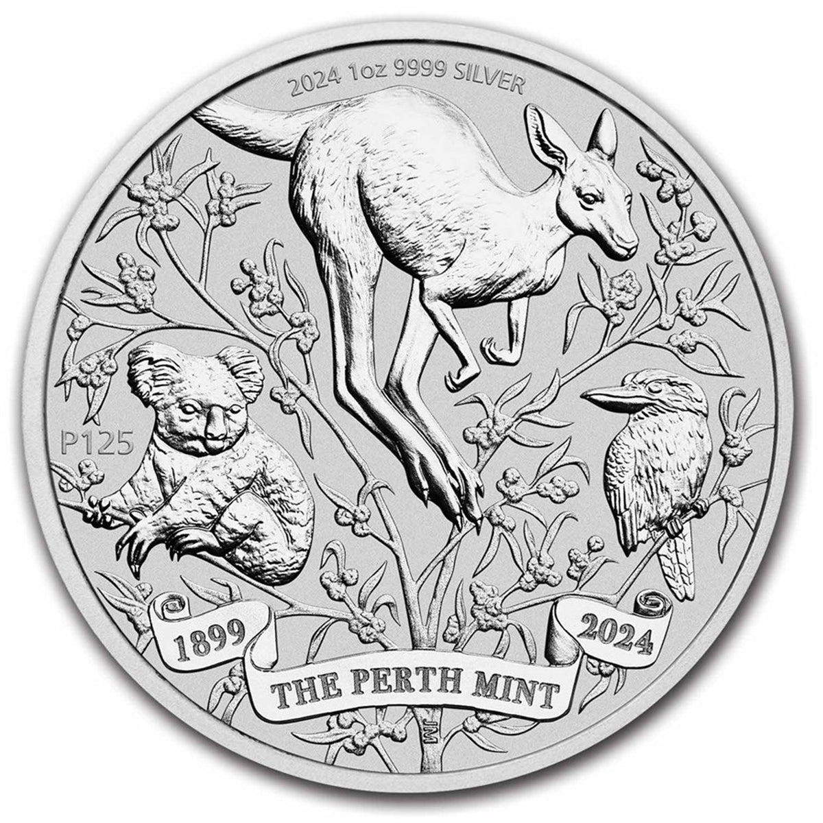 2024 Australia $1 Perth Mint's 125 Anniversary 1oz. .999 Silver Coin (No Tax)