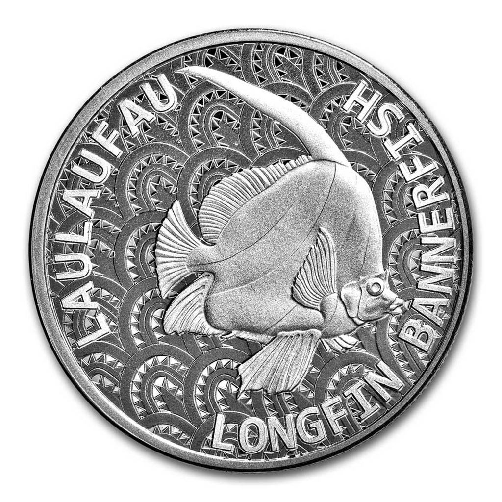 2024 Tokelau $5 Longfin Bannerfish 1oz. .999 Silver Coin (No Tax)