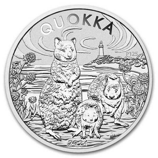 2024 Australia $1 Quokka 1oz. .9999 Fine Silver Coin (No Tax)