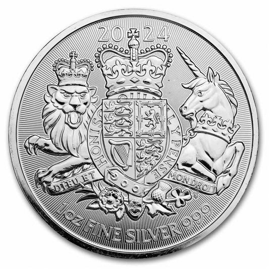 2024 Great Britain 2-Pound The Royal Arms 1oz. .999 Silver (No Tax)