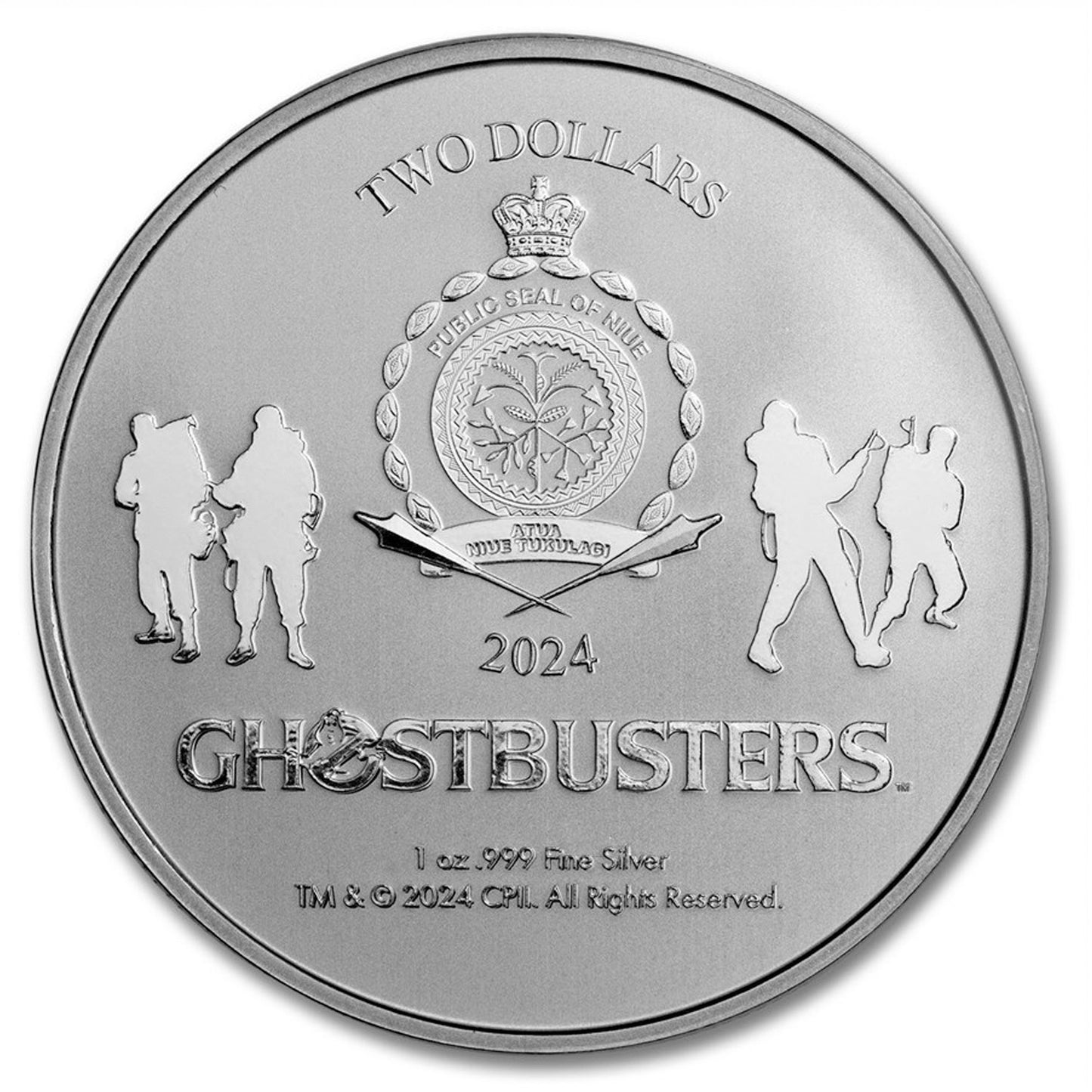 2024 Niue Ghostbusters No Ghost Logo 1oz. .999 Silver Coin (No Tax) Capsule May be Scuffed.