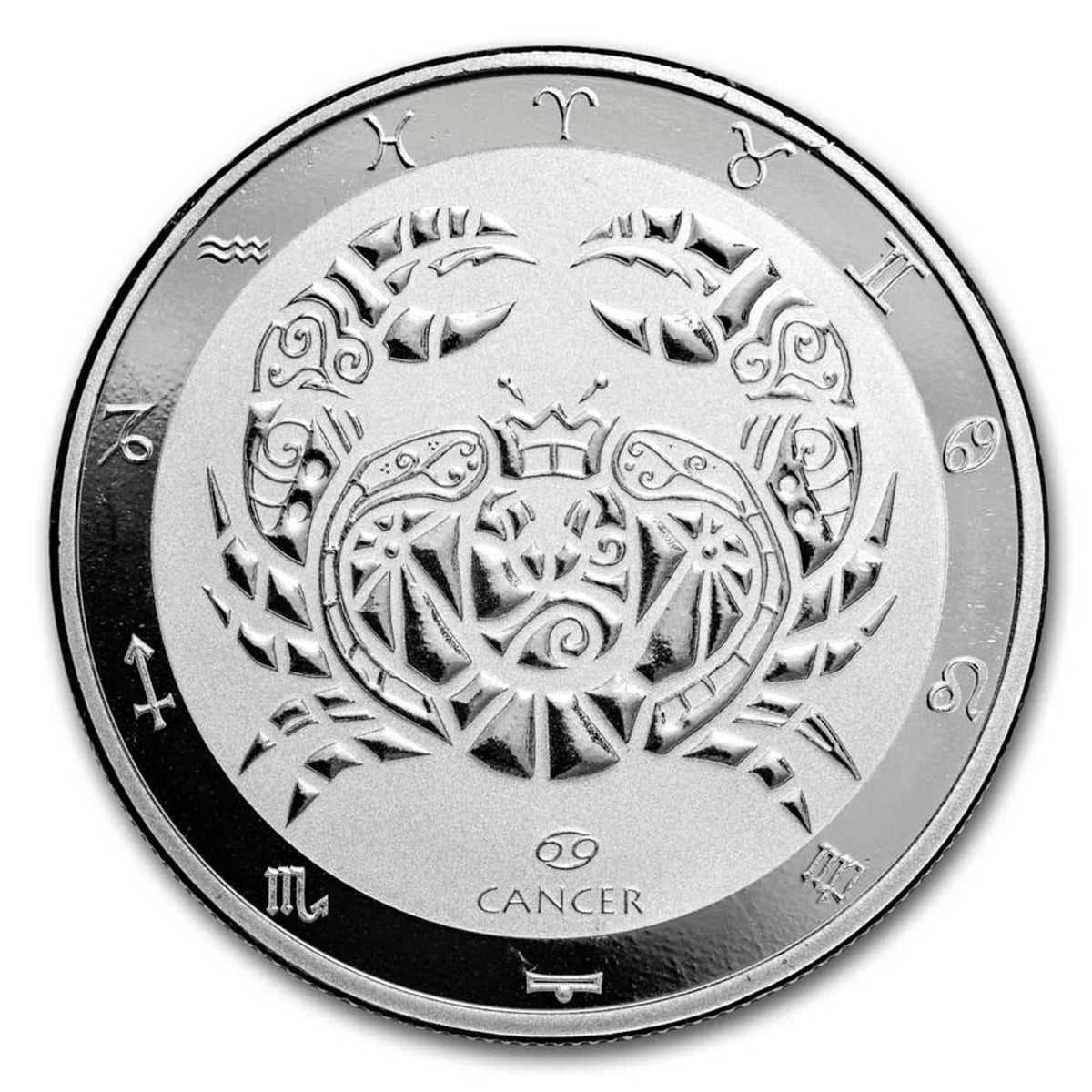 2024 Tokelau $5 Zodiac Series - Cancer 1oz. .999 Silver Coin (No Tax)