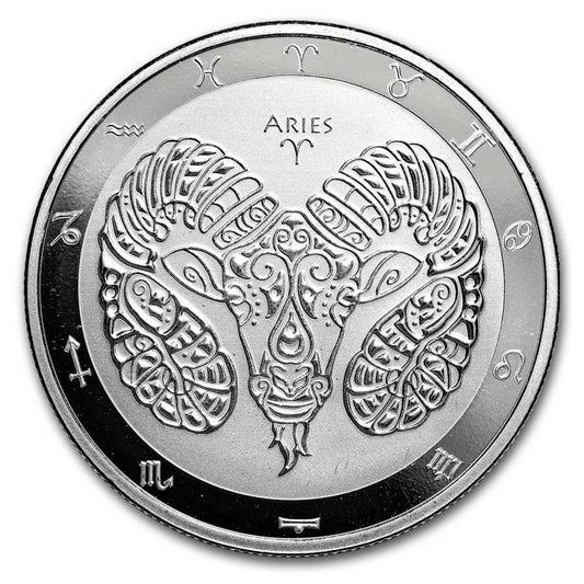 2024 Tokelau $5 Zodiac Series - Aries 1oz. .999 Silver Coin (No Tax)