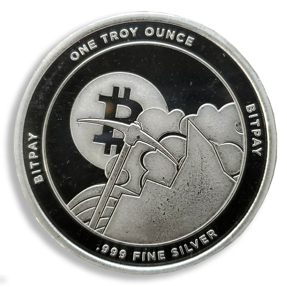 BitPay 1oz. .999 Silver Round (TAX Exempt) Lightly Toned