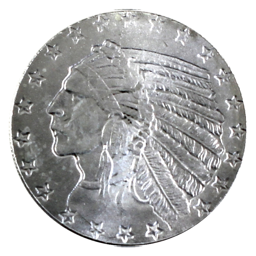 Incuse Indian 1/10oz. .999 Fine Silver Round (No Tax)