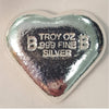 Beaver Bullion Heart 1oz. .999 Fine Silver (No Tax)