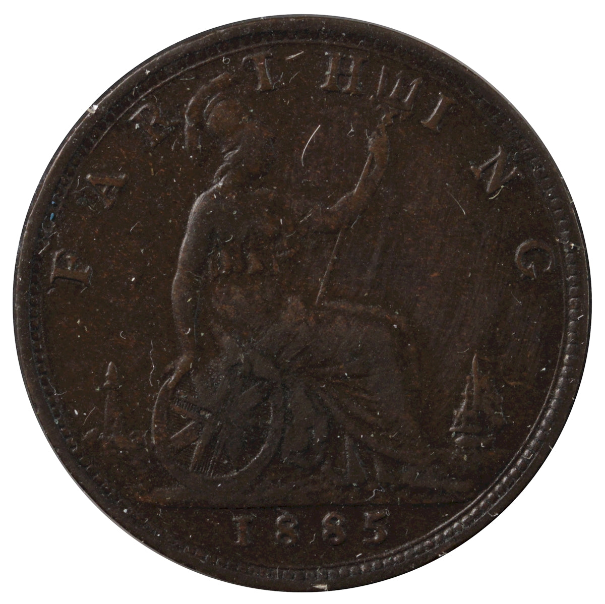 Great Britain 1885 Farthing VF-EF (VF-30)