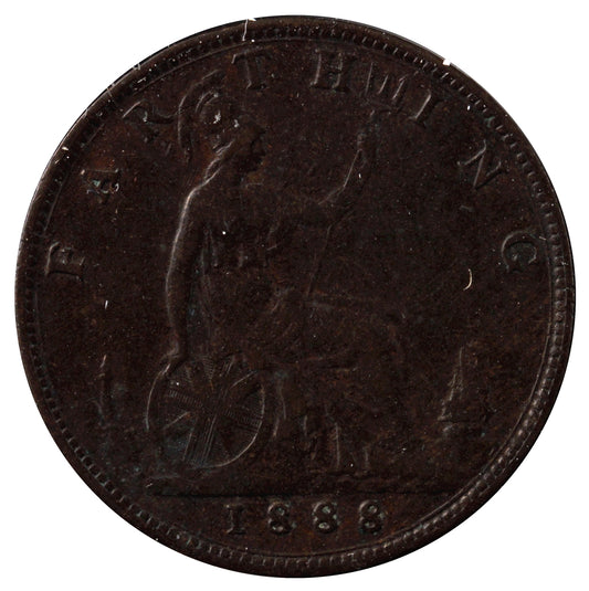 Great Britain 1888 Farthing VF-EF (VF-30)