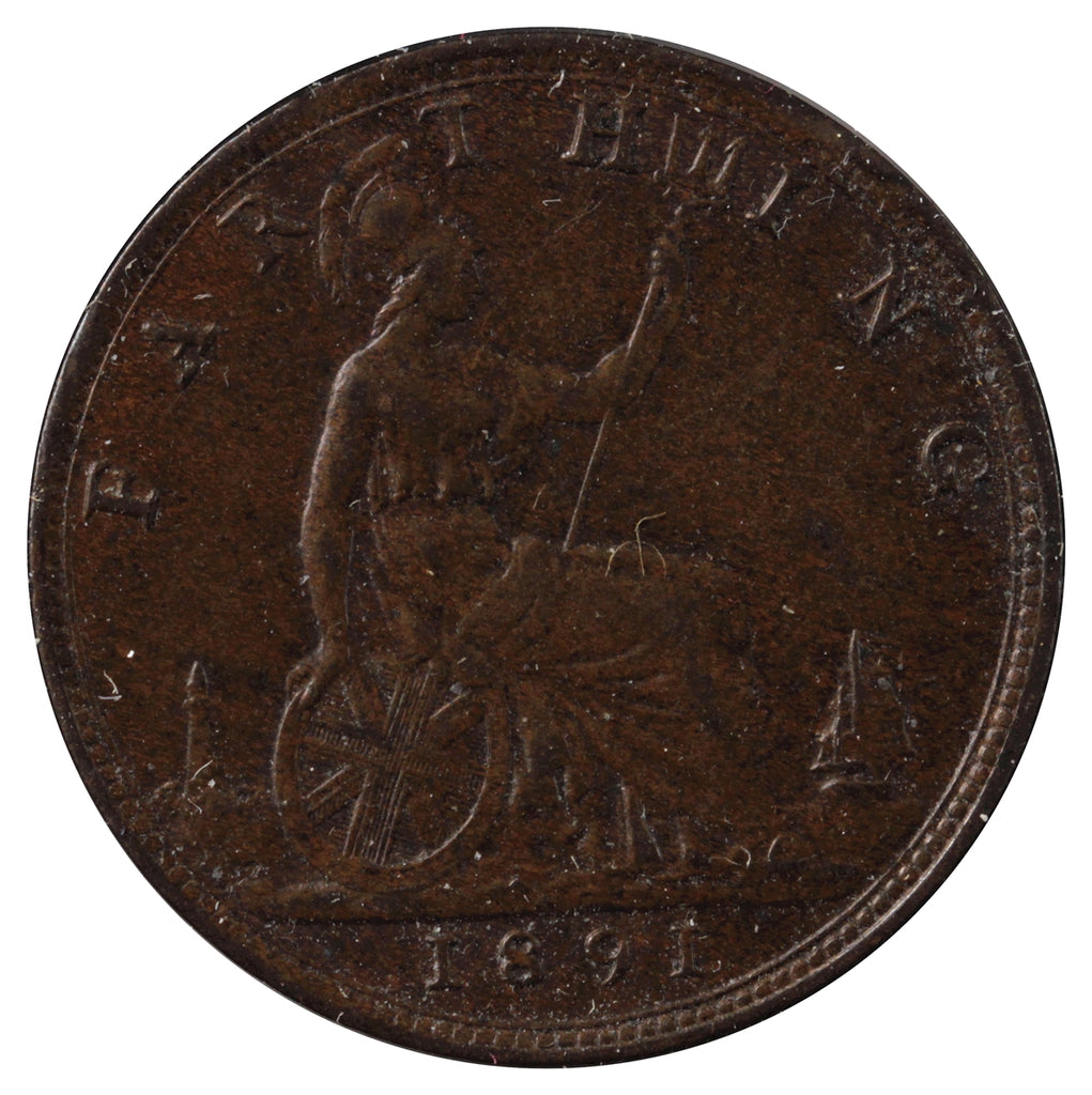 Great Britain 1891 Farthing Extra Fine (EF-40)