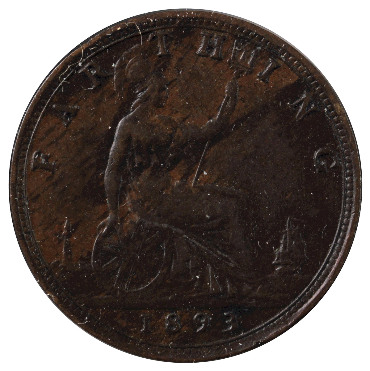 Great Britain 1893 Farthing Extra Fine (EF-40)