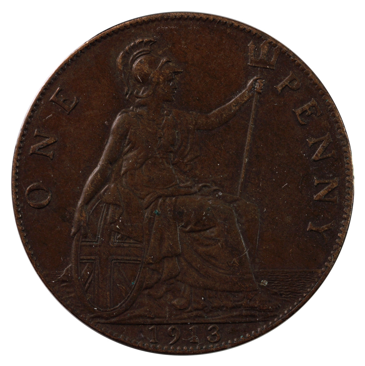 Great Britain 1913 Penny VF-EF (VF-20)