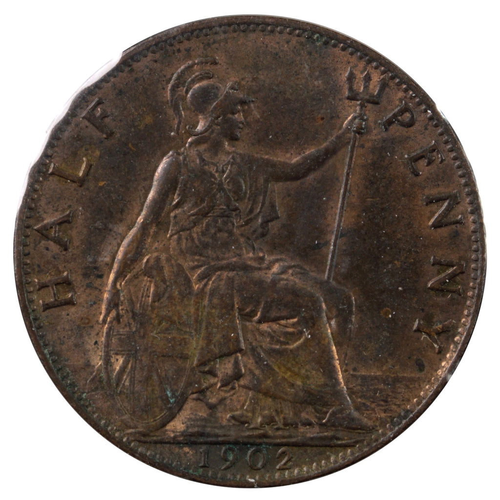 Great Britain 1902 1/2 Penny EF-AU (EF-45)