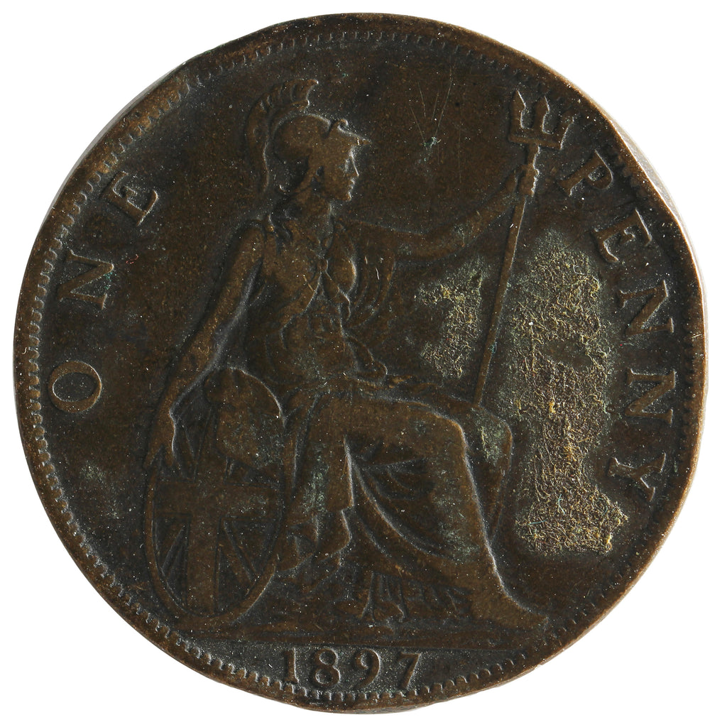 Great Britain 1897 Penny VF-EF (VF-30)