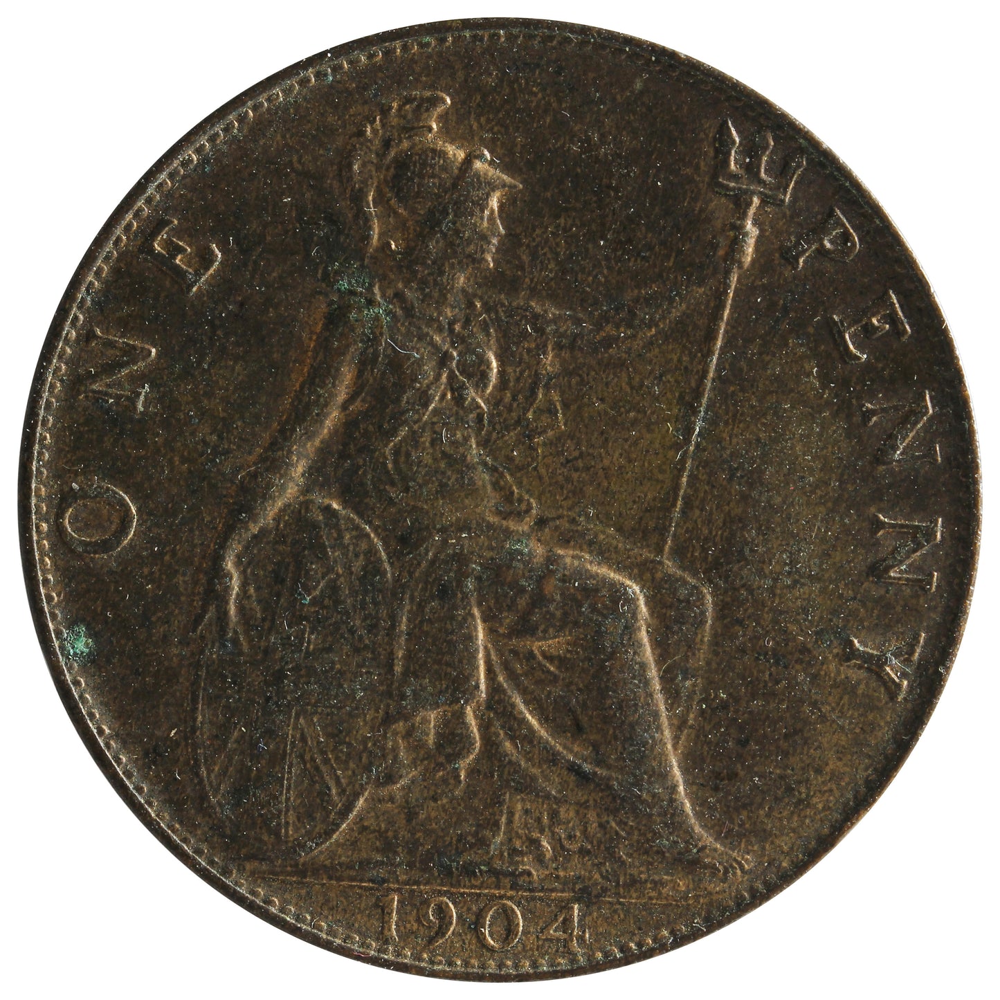 Great Britain 1904 Penny VF-EF (VF-30)