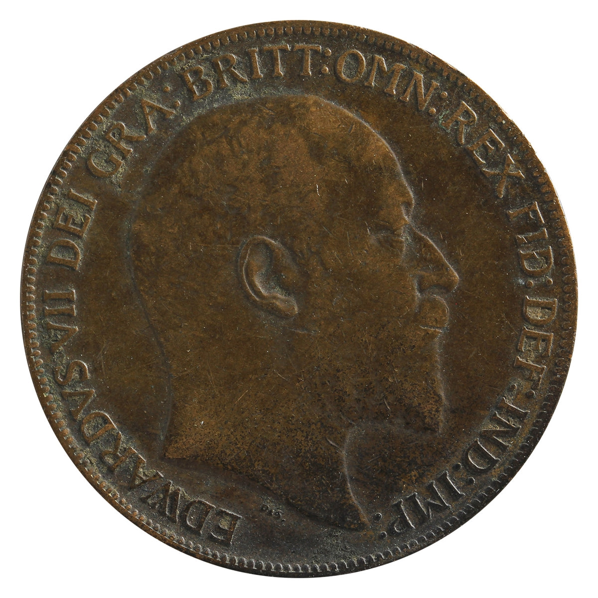 Great Britain 1908 Penny F-VF (F-15)