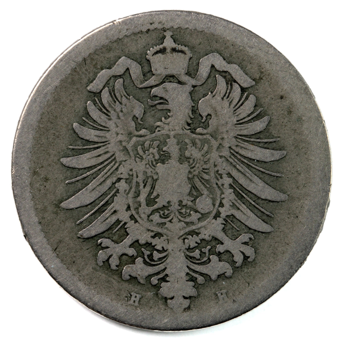 German Empire 1873H 10 Pfennig Fine (F-12) $