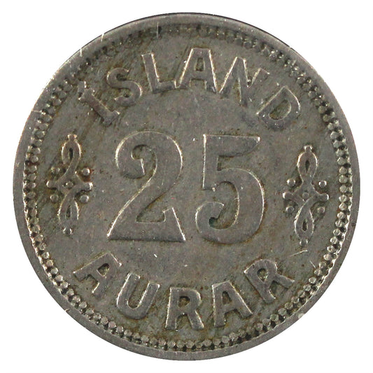 Iceland 1925HCNGJ 25 Aurar VF-EF (VF-30)