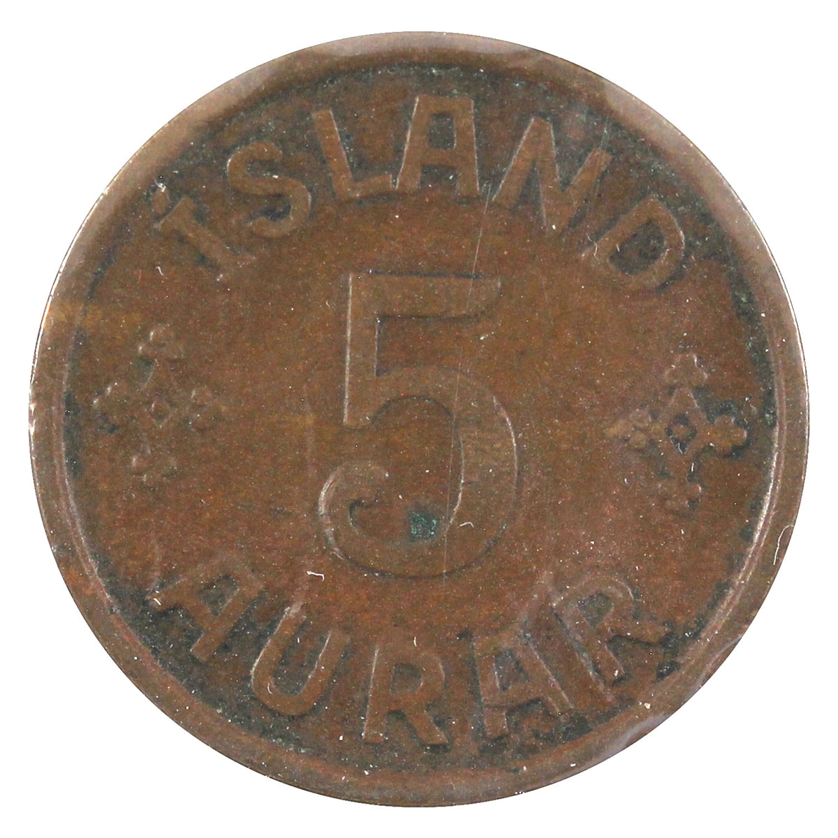 Iceland 1926HCNGJ 5 Aurar VF-EF (VF-30)