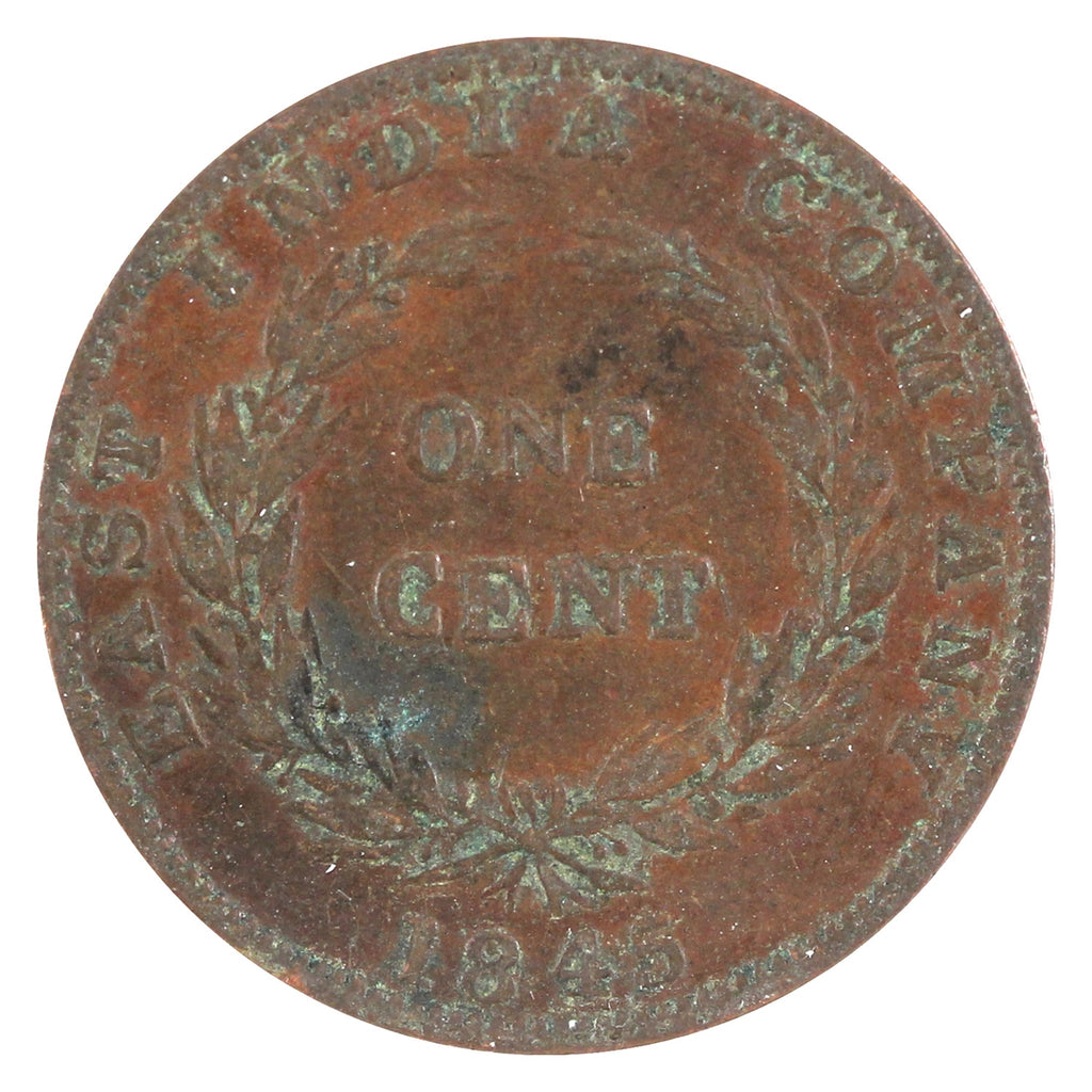 India 1845 Cent F-VF (F-15)