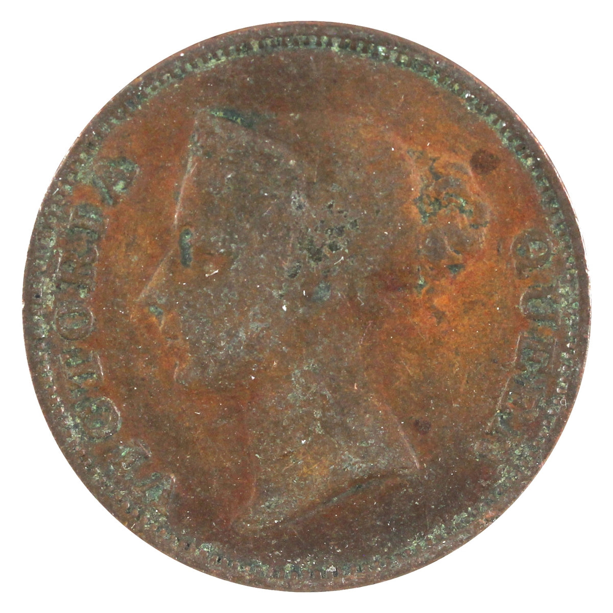 India 1845 Cent F-VF (F-15)