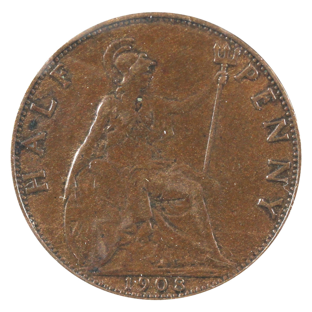 Great Britain 1908 1/2 Penny VF-EF (VF-30)