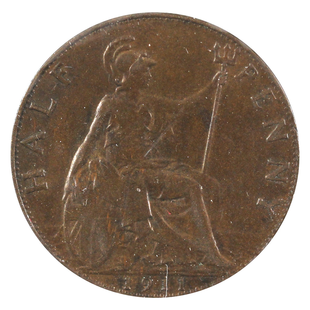 Great Britain 1911 1/2 Penny Extra Fine (EF-40)