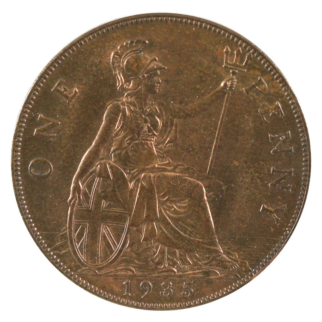 Great Britain 1935 Penny Almost Uncirculated (AU-50)