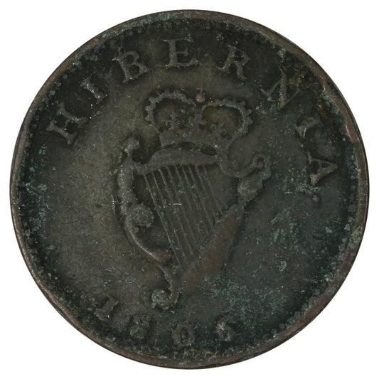 Ireland 1806 Farthing VF-EF (VF-30)