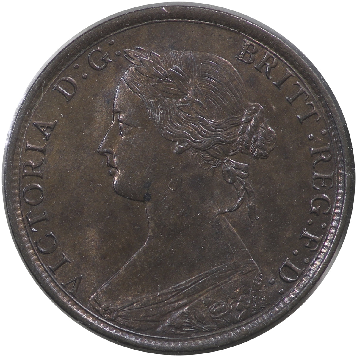 Great Britain 1862 1/2 Penny Brilliant Uncirculated (MS-63) Lustrous R & B $