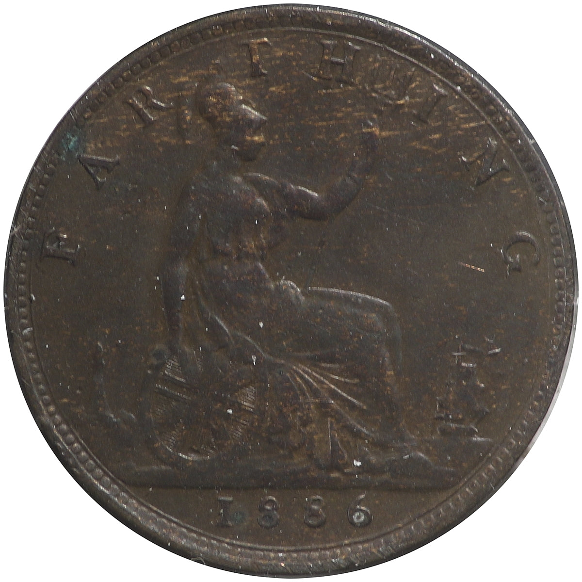 Great Britain 1886 Farthing VF-EF (VF-30)