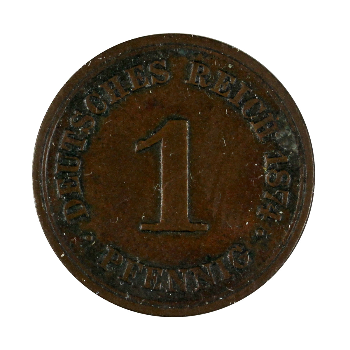 German Empire 1874F Pfennig Very Fine (VF-20)