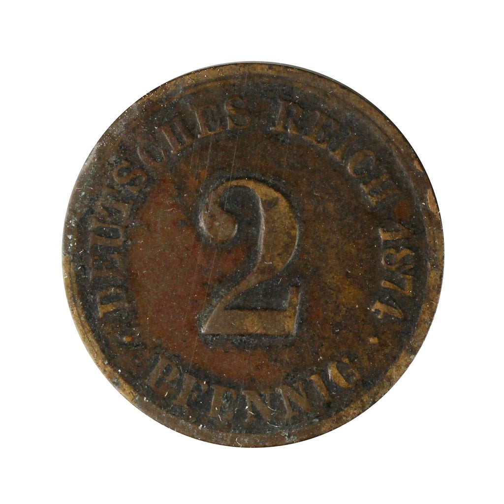 German Empire 1874F 2 Pfennig Very Fine (VF-20)